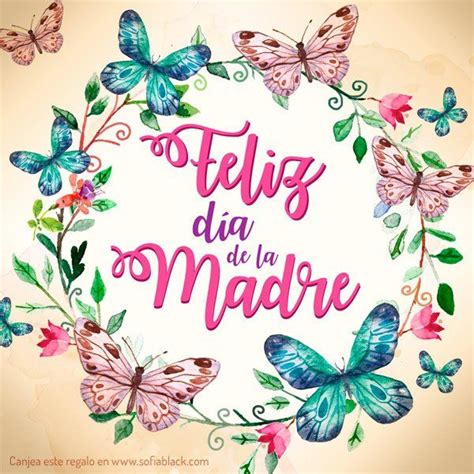 Feliz Dia De La Madre Flower Wreath Postcard Dia De La Madre By