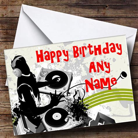 Dj Personalised Birthday Card The Card Zoo