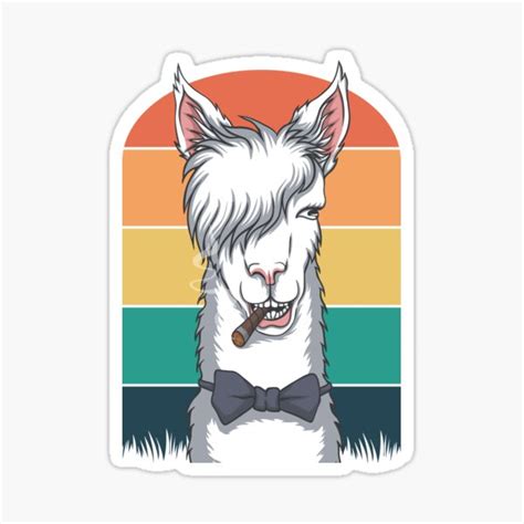 Nice Llama Smoking Sticker For Sale By Allam99store Redbubble