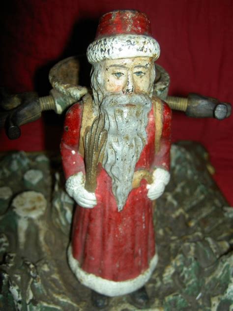 And it is the best purchase ever! ORIGINAL German, antique 1800s, heavy cast iron SANTA tree ...