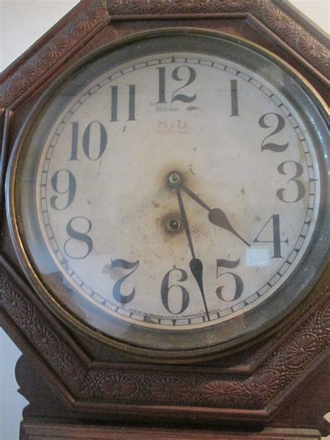 1908 Sessions Star Pointer Long Drop Wall Regulator Clock Wkey Working