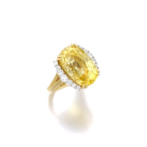 yellow sapphire and diamond ring fine jewels 2020 sotheby s