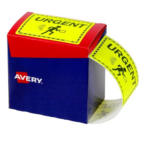 Avery Dispenser Labels Urgent Shipping Labels Permanent Fluoro
