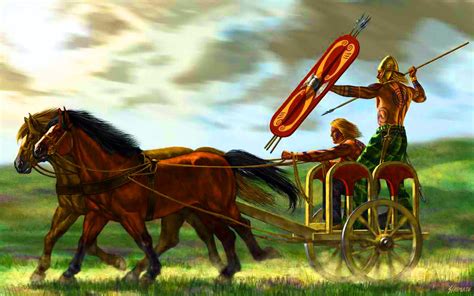 Gallic War Chariot Warriors Illustration Historical Warriors