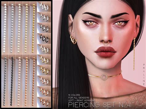 Piercing Set N24 By Pralinesims At Tsr Sims 4 Updates