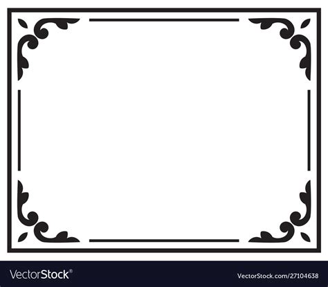 Ornament Frame Royalty Free Vector Image Vectorstock