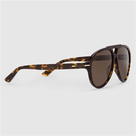 navigator frame sunglasses in tortoiseshell acetate gucci® australia