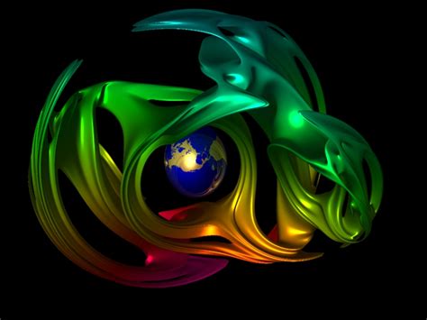 Raytraced 4d Julia Fractal With Earth By Mcsoftware On Deviantart