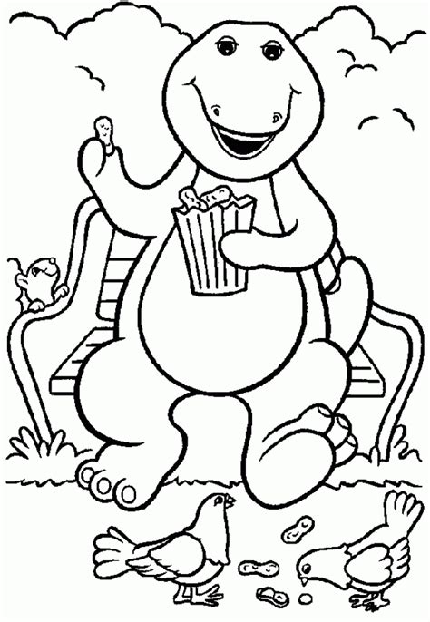 Get This Free Barney Coloring Pages To Print For Kids 57831