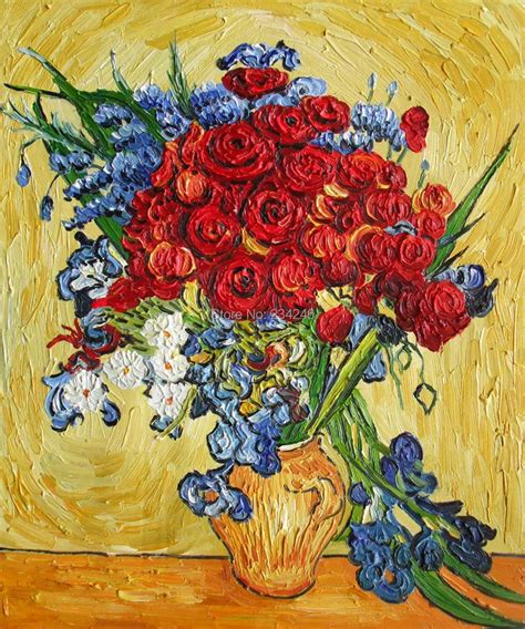 30 Lukisan Bunga Van Gogh Romi Gambar