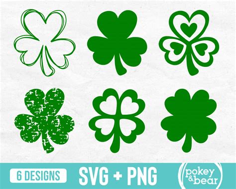 Shamrock Svg Bundle Four Leaf Clover Png Bundle St Etsy