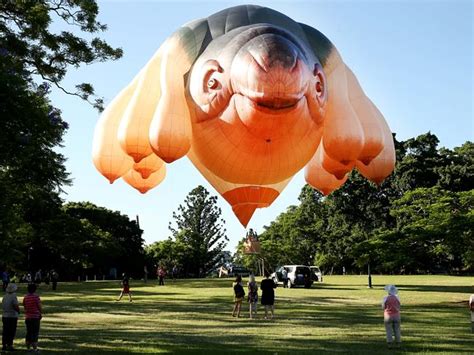 Ballooning Interest As Skywhale Launched Over Brisbane Powerhouse The