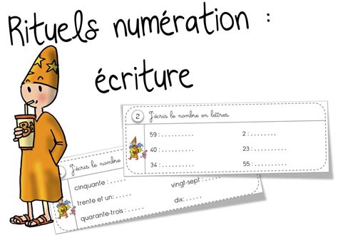 Rituels Sur Lécriture Des Nombres De 29 à 59