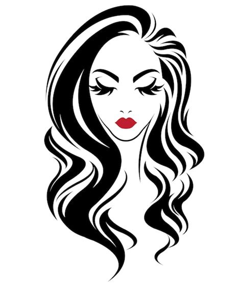 Premium Vector Illustration Of Women Long Hair Style Icon Logo Women