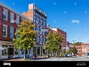Petersburg, Virginia, USA. Historic buildings in the downtown area of ...