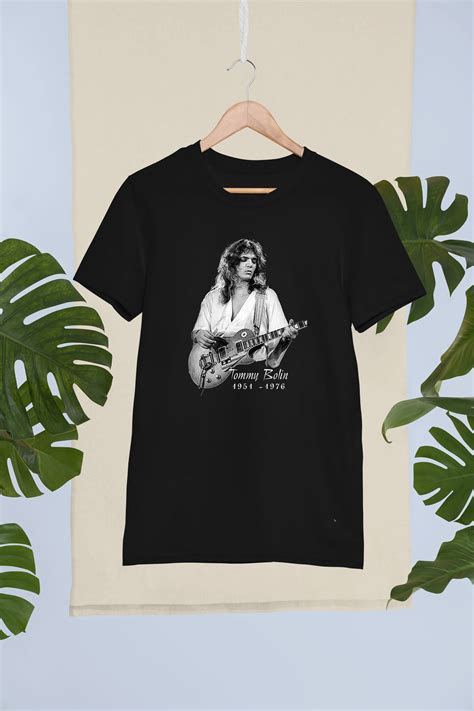 Tommy Bolin Guitarist Legend Black Tshirt One Side Clothing Etsy