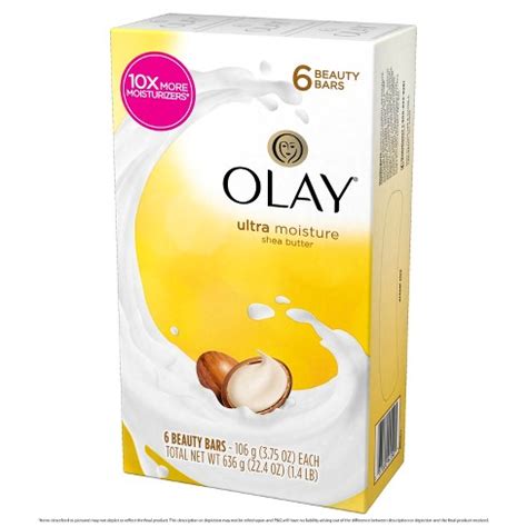 Formulated with creamy olay lather. Olay Ultra Moisture With Shea Butter 6-Bar Soap - 22.4oz ...