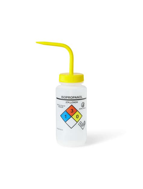 Unisafe Vented Wash Bottle Isopropanol Yellow Ldpe 500ml 6cs