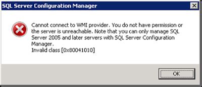 Sharepoint Tricks Cannot Connect To Wmi Provider Sql Server