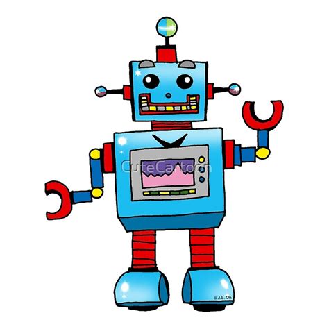 Fun Toy Robot Cartoon By Cutecartoon Redbubble