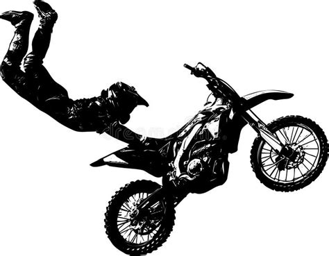 A Motorcyclist Performing A Stunt On A Motorcycle Vector Illustration