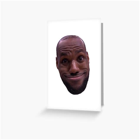 Lebron James Goofy Face Greeting Card For Sale By Nickcosky Redbubble