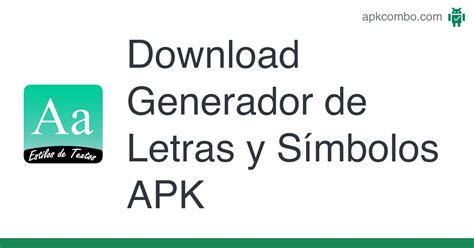 Generador De Letras Y Símbolos Apk Android App Free Download