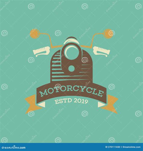 Retro Motorcycle Logo Design Concept Stock Illustration Illustration