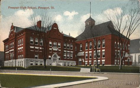 Freeport High School Illinois Postcard
