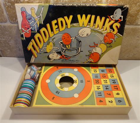 Vintage Game 1930s Parker Brothers Tiddledy Winks Directions Included