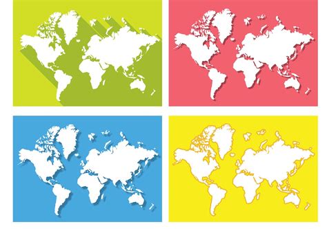 Flat World Map Vectors Download Free Vector Art Stock Graphics And Images