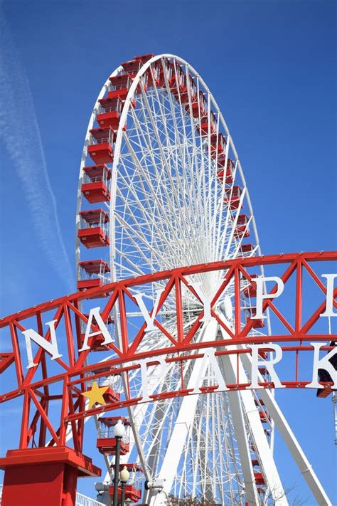 Chicago Navy Pier Ferris Wheel Stock Photo Image Of Colors Chicago