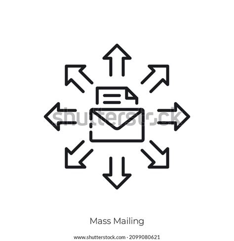 Mass Mailing Icon Outline Style Icon Stock Vector Royalty Free