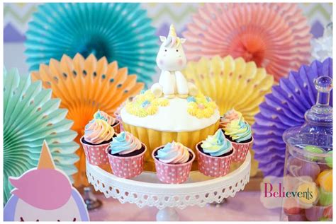 Laeacco Birthday Rainbow Unicorn Communion Party Kid