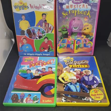 The Wiggles And Barney Dvd Lot 11 Pre Owned 4 Barney And 7 Wiggles 6757