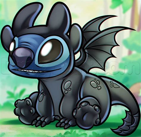 Found 10 free lilo & stitch drawing tutorials which can be drawn using pencil, market, photoshop, illustrator just follow step by step mrs. how to draw toothless stitch | To draw | Pinterest | How ...