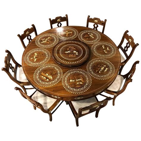 Get dining sets, dining room sets, dining table sets, dining collections & more at bed bath & beyond. Wood and Bone Inlaid Dining Table and Eight Chairs from ...