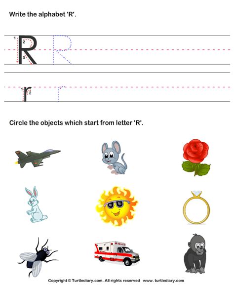 What are some descriptive words that start with r? Identify Words That Start With R Worksheet - Turtle Diary