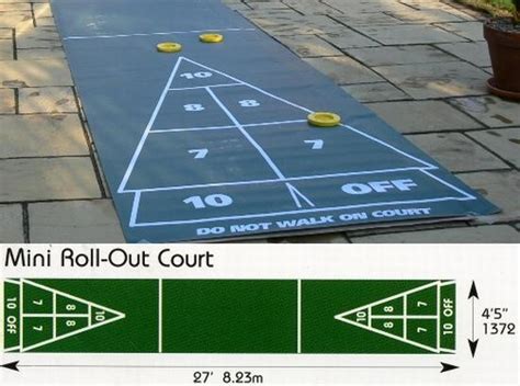 Shuffleboard Mini Roll Out Court Ohne Zubehör Outdoor Sport Spiele