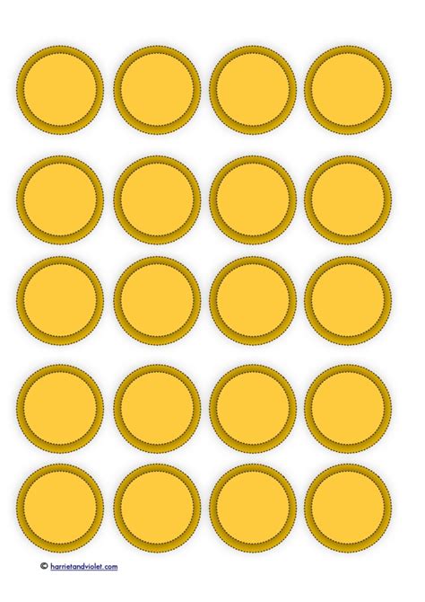 Coin Template Printable Editable Word Documents Coin Label Inserts Download And Print These