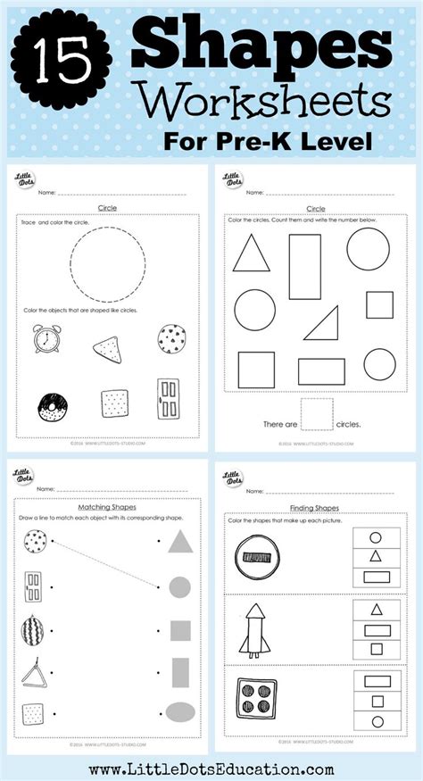 I have some android drawables as icons. Pre-K Math Shapes Worksheets and Activities | Shapes ...