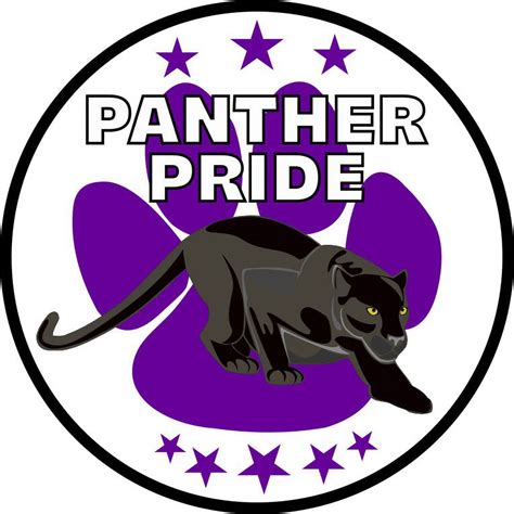 5in X 5in Purple Paw Print Panther Pride Sticker