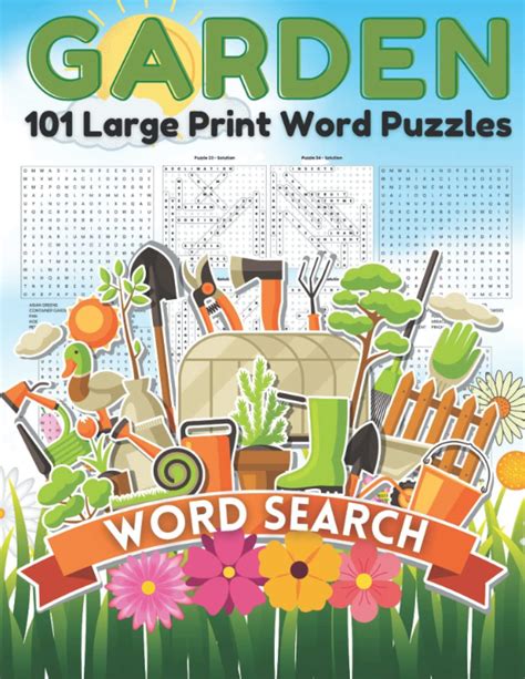Garden Word Search Book With Over 1500 Words To Find 101 Large Print