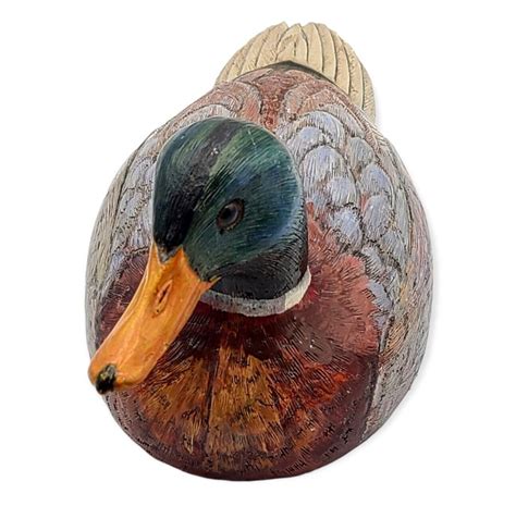 Vintage Joe Revello Signed Hand Painted Mallard Duck Decorative Decoy Ebay