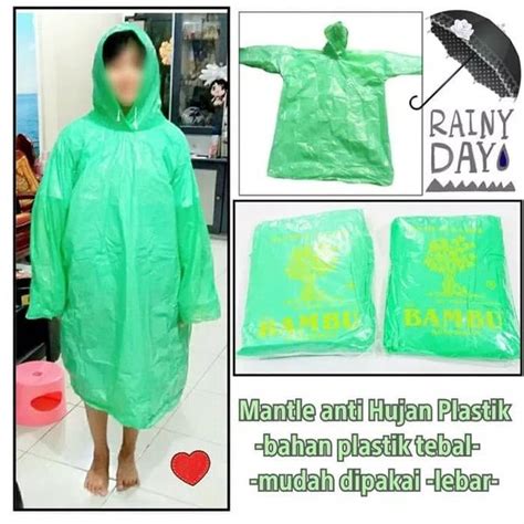 Jual Jas Hujan Plastik Ponco Plastik Sekali Pakai Disposable Raincoat