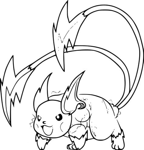 Angry Raichu Coloring Page Free Printable Coloring Pages For Kids