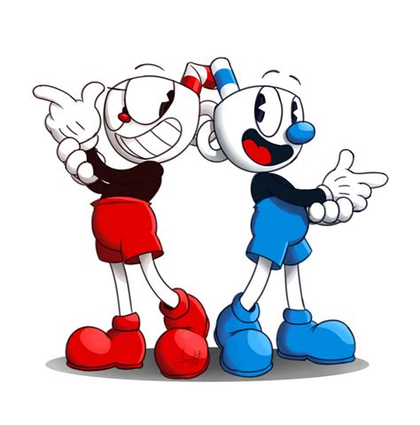 Cuphead and Mugman by Animorphs1 on DeviantArt png image