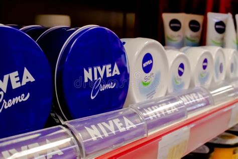Nivea Cosmetic Products For Sale On A Supermarket Shelf The Nivea