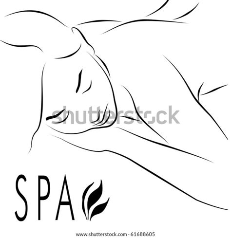 Logo Spa Woman Lying Down Massage Stock Illustration 61688605 Shutterstock
