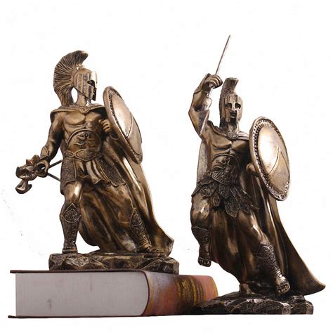 Buy Aukbec Ancient Greek Warrior Statue Figurine Achilles Bronzed